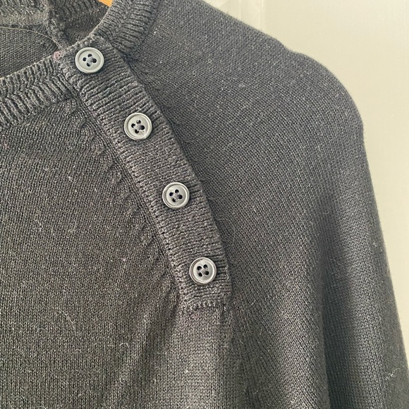 Kenneth Cole black Button Shoulder Sweater - Picture 2 of 4